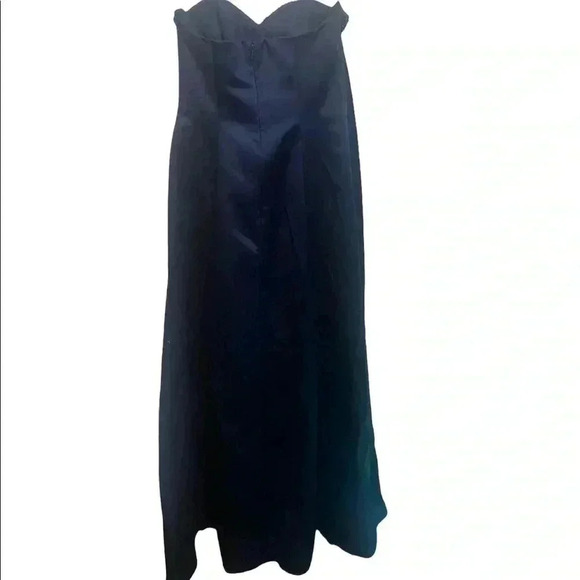 David’s Bridal Satin A-Line Draped Beaded Gown - Picture 2 of 7